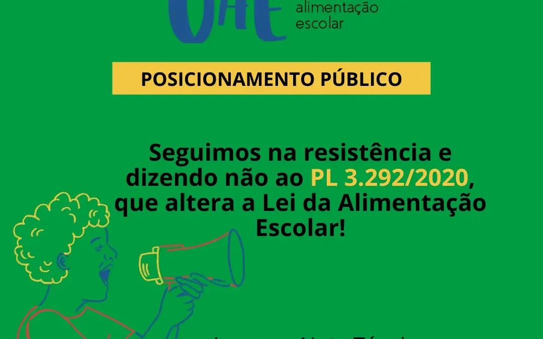 Organizações sociais se mobilizam contra Projeto de Lei que coloca o PNAE em risco