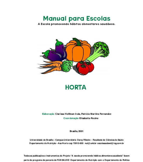 Manual para Escolas: A Escola promovendo hábitos alimentares saudáveis