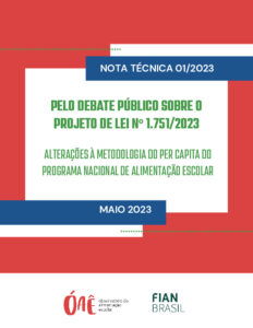 NOTA TÉCNICA PELO DEBATE PÚBLICO SOBRE O PROJETO DE LEI Nº 1.751/2023