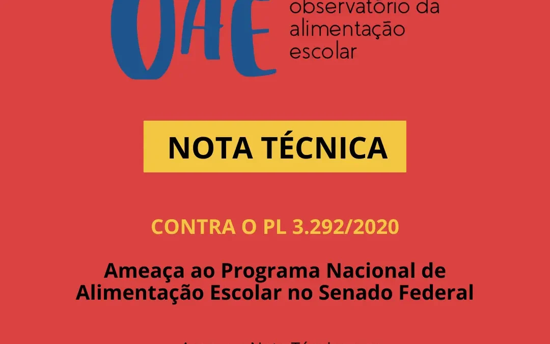 Nota Técnica contra o PL 3.292/2020