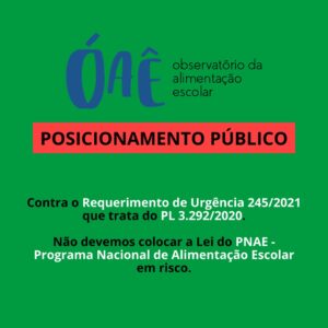 ÓAÊ e entidades da sociedade civil se manifestam contra o Requerimento de Urgência 245/21